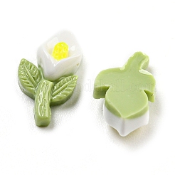 Cabochons décodés en résine époxy opaque lumineuse&nbsp;CRES-M032-02F