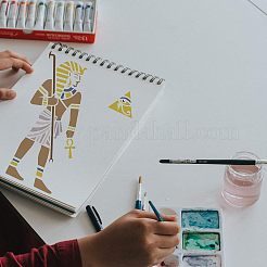 Modèles de pochoirs de peinture de dessin réutilisables en plastique&nbsp;DIY-WH0202-299