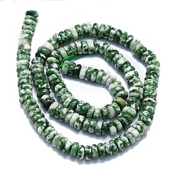 Fili di perle di diaspro spot verde naturale&nbsp;G-K245-B15-02