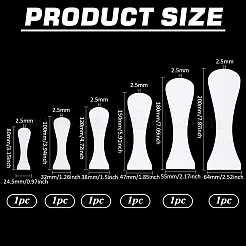6 шт. 6 стиля акриловой глины клиновидная доска DIY-FG0008-19