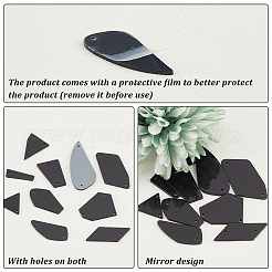 180 шт. 10 стиля пришивных зеркальных стразов&nbsp;DIY-PH0013-65A