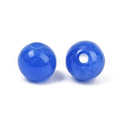 天然ミャンマー翡翠 ビルマ翡翠ビーズ  染め  スムーズなラウンド  ブルー  6mm  穴：1mm&nbsp;GG-CBAC08B-05B-03