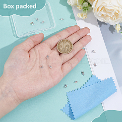 12 шт. оправа для когтей из стерлингового серебра со стразами&nbsp;STER-BC0003-82