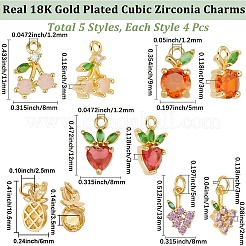 10шт 5 стиля латунные подвески&nbsp;ZIRC-BBC0003-39