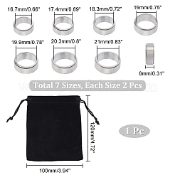14 шт. набор из 7-х вращающихся колец из нержавеющей стали 304&nbsp;RJEW-UN0002-68P