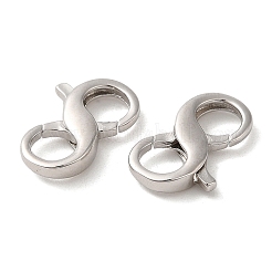 Fermoirs mousquetons à double ouverture en argent sterling 925 rhodié&nbsp;LS-STER-Q187-01A-P