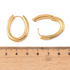 Boucles d'oreilles créoles en acier inoxydable 304 et strass.&nbsp;SA-G003-01G