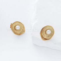 Pendientes ovalados de acero inoxidable 304&nbsp;KJ0760