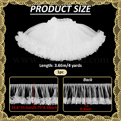 4 ярд полиэстеровой плиссированной кружевной отделки&nbsp;OCOR-PH0007-69D