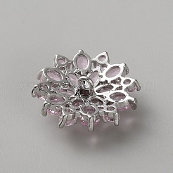 Латунные микро проложить куб кнопки циркония DIY-WH0888-807P-04