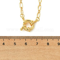 Colliers à maillons ovales texturés en laiton de 3.5 mm avec fermoirs à ressort&nbsp;NJEW-JN06464