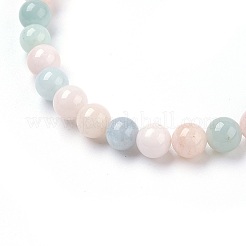 Браслеты из натурального морганита BJEW-JB03738-04