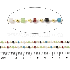 Цепочка из латуни и стекла CHC-A009-04G-02