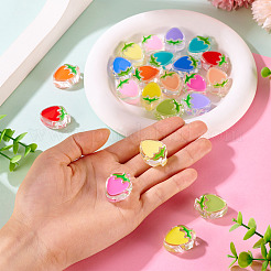 22 шт. 11-х цветные прозрачные эмалевые акриловые бусины TACR-TA0001-59