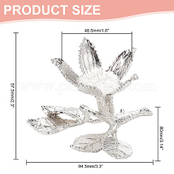 Основание из легированного металла витрины с хрустальным шаром в форме розы DIY-WH0430-065S