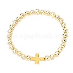 3 шт. гальванизированные немагнитные синтетические гематитовые круглые бусины эластичные браслеты для женщин&nbsp;BJEW-JB11943