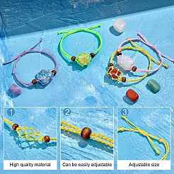 12шт регулируемый плетеный нейлоновый шнур макраме мешочек изготовление браслета&nbsp;AJEW-SW00010-04