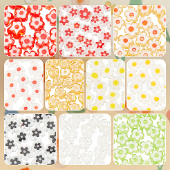 300шт 10 цвета стеклянные бусины Миллефиори ручной работы LAMP-NB0001-98