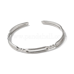 Браслеты-манжеты из нержавеющей стали 304 для женщин&nbsp;LS-BJEW-H635-02P