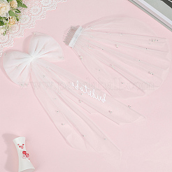 2 шт. 2 стиля бант из полиэстера с пластиковыми жемчужинами заколки для волос&nbsp;PHAR-CY0001-05