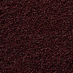 MIYUKIラウンドロカイユビーズ  日本製シードビーズ  （rr419)不透明な赤茶色  15/0  1.5mm  穴：0.7mm  約5555PCS /ボトル  10 G /ボトル&nbsp;SEED-JP0010-RR0419