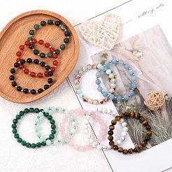 Pulseras naturales y sintéticas de piedras preciosas&nbsp;BJEW-SW001595