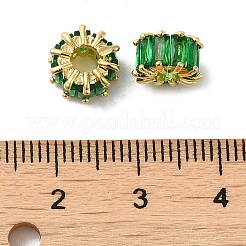 Cremagliera placcatura micro ottone spianare perline zirconi&nbsp;KK-Q795-02G