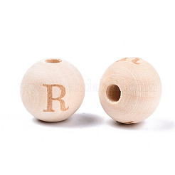 Perle europee di legno naturale non finito&nbsp;WOOD-S045-143A-01R