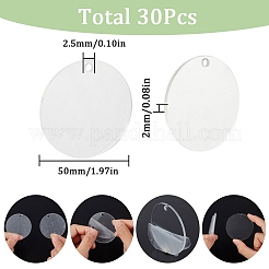 30 шт. прозрачные акриловые пустые большие подвески TACR-SC0001-20