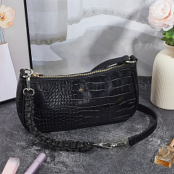 1 poignée de sac en cordon tressé orné de strass&nbsp;DIY-PH0036-47B