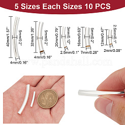 50шт. 5 набора латунных трубчатых бусин KK-AR0003-16