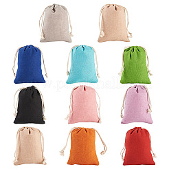 11 шт. 11-х цветные прямоугольные тканевые упаковочные мешочки ABAG-TA0001-87C