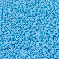 MIYUKIデリカビーズ小  シリンダー  日本製シードビーズ  15/0  （dbs0725)不透明なターコイズブルー  1.1x1.3mm  穴：0.7mm  約175000個/袋  50 G /袋&nbsp;SEED-X0054-DBS0725