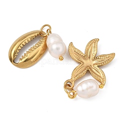 Pendentifs en acier inoxydable 304 et perles&nbsp;PALLOY-JF05809