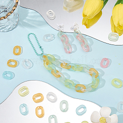 280 шт. 7 цвета прозрачные акриловые соединительные кольца&nbsp;MACR-SP0001-41