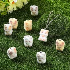 Подвески из непрозрачной смолы в форме кошки&nbsp;RESI-YWC0002-04F