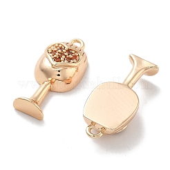 Pendentifs avec zircon cubiques à micro-pavés en laiton&nbsp;KK-M102-31G