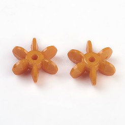 Непрозрачные твердые цвет акриловой весло шарики SACR-S624-5