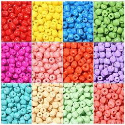 1800 шт. 12 цвета 6/0 стеклянные круглые бусины с краской для выпечки&nbsp;SEED-CJ0001-16