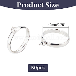 50 шт. латунная регулируемая кольцевая фурнитура FIND-DC0002-26
