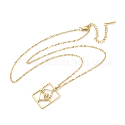 Halskette aus 304 Edelstahl&nbsp;LS-NJEW-D330-01G-09