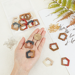 DIY 16 Stück Holz-Ohrring-Bastelset&nbsp;DIY-OC0006-42
