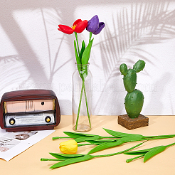 Стебель искусственного тюльпана из пластика и железа&nbsp;LS-DIY-WH0430-916