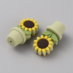 Vaso di fiori di girasole perline in silicone ecologico per uso alimentare&nbsp;SIL-TAC0002-20H