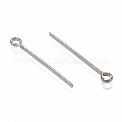 変色しない316サージカルステンレススチール製アイピン  ステンレス鋼色  35x2mm  穴：2.8mm  ピン：2x1mm&nbsp;STAS-H133-16B-P
