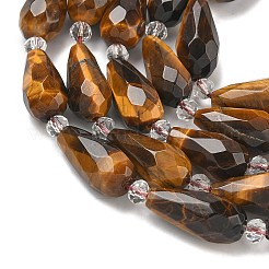 Природных тигровый глаз бисер нитей&nbsp;G-G453-F05-8x16mm