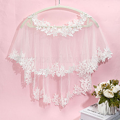 Съемные свадебные кружевные шали из полиэстера AJEW-WH0696-058B