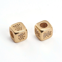 Латунные микропаве из прозрачного кубического циркония ZIRC-L091-023G