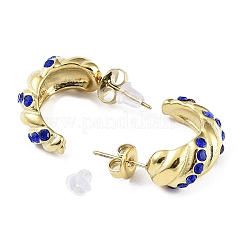 Стеклянные серьги&nbsp;EJEW-P245-06G