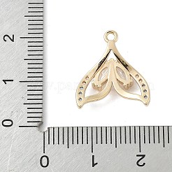 Подвески-коннекторы с изображением морских животных из латуни с паве светло-голубого цвета и прозрачного кубического циркония&nbsp;LS-KK-M326-07C-G